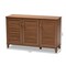 Baxton Studio Coolidge Walnut Finished 8-Shelf Wood Shoe Storage Cabinet 156-9390 - alternate 8